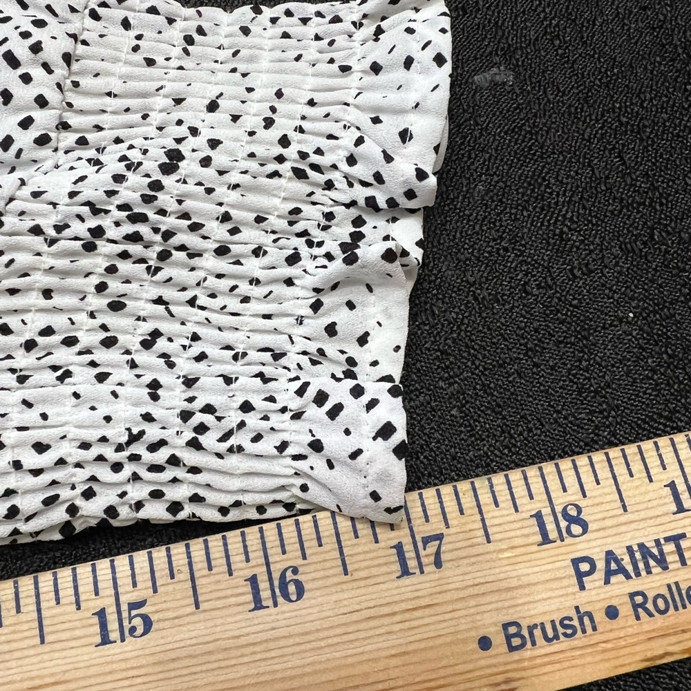 Apt. 9 White Blouse with Black Dot Print - Picture 15 of 16